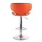 Elama 2 Piece Slim Faux Leather Adjustable Bar Stool in Orange with Chrome Base ELM-723-ORG - alternate 8