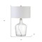 Homeroots 24" Clear Glass Gourd Table Lamp With White Drum Shade 524512 - alternate 5