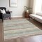 Homeroots 9' X 12' Beige Brown And Gray Striped Washable Indoor Outdoor Area Rug 598870 - alternate 4