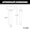 Curt Clevis Pin, 1/2 in Dia Pin, 3-5/8 in OAL, Carbide/Steel, Powder-Coated 45805 - alternate 4