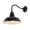 Jonathan Y Aurora 12.25" 1-Light Farmhouse Industrial Iron LED Gooseneck Arm Outdoor Sconce, Black JYL7613B - alternate 1