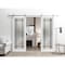 Sartodoors Sturdy Double Barn Door with Frosted Glass Planum 2112 White 60x84 (2* 30x84) Solid Core PLANUM2112DB-S-WS-60 x 84 (2* 30x84) - alternate 6