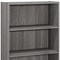 Homeroots Gray Wood Adjustable Three Tier Bookcase 355731 - alternate 3