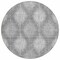 Homeroots 8' Gray Silver And Charcoal Round Ikat Washable Indoor Outdoor Area Rug 589154 - alternate 4
