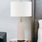 Homeroots 22" Sand Ceramic Table Lamp With White Drum Shade 524275 - alternate 7