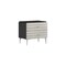 Homeroots 18" Dark Gray And Ivory Light Gray Two Drawer Nightstand 487331 - alternate 4