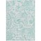 Homeroots 10' X 14' Turquoise And Ivory Paisley Washable Indoor Outdoor Area Rug 588671 - alternate 5