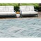 Homeroots 8' X 10' Aqua Mint Green And Silver Geometric Washable Indoor Outdoor Area Rug 589203 - alternate 1