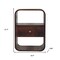 Homeroots 22" Brown Solid Wood One Drawer Nightstand 651752 - alternate 6
