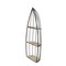 Homeroots 37" Gray And Natural Metal and Wood Boat Shaped Bookcase 489053 - alternate 5