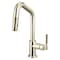 Brizo Litze Pull-Down Prep Faucet with Angle Spout, Knurled Handle Polished Nickel 63963LF-PN - alternate 2