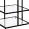 Homeroots 24" Black And Clear Glass And Steel Square End Table With Two Shelves 544185 - alternate 6