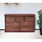 Homeroots 64" Brown Distressed Solid and Reclaimed Wood Seven Drawer Double Dresser 554673 - alternate 11