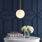 Jonathan Y Bleecker 7.75" Metal/Glass Globe LED Pendant, White/Brass JYL9528A - alternate 10