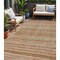Homeroots 5' X 8' Terra Cotta And Rust Striped Washable Indoor Outdoor Area Rug 615387 - alternate 1