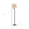 Homeroots 60" Bronze Swing Arm Floor Lamp With White Square Shade 526237 - alternate 4
