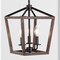 Jonathan Y Oria 10" 3-Light Iron Farmhouse Industrial Lantern LED Pendant, Oil Rubbed Bronze/Faux Wood JYL1321A - alternate 7