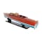 Homeroots 9" Blue and Brown Solid Wood Hand Painted Model Boat Tabletop Sculpture 401861 - alternate 7