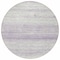 Homeroots 8' Lavender And Ivory Round Striped Washable Indoor Outdoor Area Rug 589694 - alternate 5