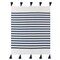 Homeroots 50" X 60" Navy Blue And White Striped Cotton Throw Blanket 516556 - alternate 4