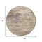 Homeroots 8' Beige Green And Purple Round Abstract Washable Indoor Outdoor Area Rug 630755 - alternate 5