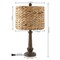 Jonathan Y Leona 21.25" Rustic Farmhouse Handwoven Water Hyacinth/Resin LED Table Lamp, Brown Wood Finish, 2PK JYL4052A-SET2 - alternate 9