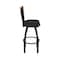 Holland Bar Stool Co Eleanor 36in Swivel Extra Tall Bar Stool, Black Wrinkle Finish, Medium Back, Canter Espresso Seat 880 - alternate 6
