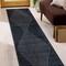World Rug Gallery Modern Geometric Runner Rug 2 ft 3 in x 8 ft Black WR91BLACK2X8 - alternate 1