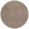 Homeroots 8' Brown And Ivory Round Geometric Washable Indoor Outdoor Area Rug 612120 - alternate 3