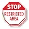 Signmission Stop Restricted Area, 4 inch X 4 inch, Vinyl Decal, 2PK OC-D-2PACK-4-177 - alternate 1