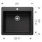 Blanco Liven SILGRANIT 25in Single Bowl Dual Mount Kitchen Sink - Anthracite 443219 - alternate 2
