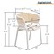 Leisuremod Ervilla Dining Arm Chair with Leather Seat and White Steel Base in White, 4PK ECW-20W-L4 - alternate 7