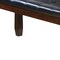 Homeroots 48in Black and Espresso Faux Leather and Wood Upholstered Bench 286541 - alternate 3