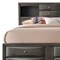Homeroots Gray Solid Wood King With Ten Drawers Bed Frame 318715 - alternate 3