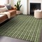Homeroots 3' X 5' Olive Green And Ivory Striped Washable Indoor Outdoor Area Rug 595883 - alternate 6