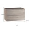 Homeroots 28" Natural Wood Freestanding Bathroom Vanity With White Sink And Two Drawers 627454 - alternate 2
