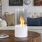 Edendirect 5 in. Tabletop Ventless Bioethanol Fireplace, White Round Stainless Steel Burner Cup ZR-06-910W - alternate 3