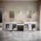 James Martin Vanities Bellshire 120" Dual Vanity Set w/24" Make-Up Counter, Bright White w/3 cm Tajnar Eclos Top w/FreePow 660-VMC120-BW-FTJR - alternate 5
