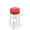 Holland Bar Stool Co 25" Detroit Red Wings Cushion Seat, 2-Ring Chrome Swivel Bar Stool L7C125DetRed - alternate 1