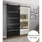 Sartodoors Sturdy Barn Door with Hardware, Planum 0020 Matte Black, Black 6.6FT Rail Hangers Heavy Set, Solid PLANUM0020BD-B-BLK-4296 - alternate 1