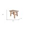 Homeroots Rustic And Natural Wood End Or Side Table 370290 - alternate 5