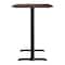 Flash Furniture 48" x 30" Tabletop, Seamless Surface Technology, Dark Brown and 5" x 22" Black Bar Height T-Bases ST-REC3048-WBR-T0522B-GG - alternate 5