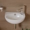 Alfi Brand ALFI brand ABC118 White 14" Small Wall Mounted Ceramic Sink with Faucet Hole ABC118 - alternate 6