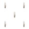 Bulbrite Halogen Dimmable 120V T4 Mini Bulbs, Frosted, Mini-Candelabra E11 Screw Base, 100W, 2900K, 5PK 860801 - alternate 1