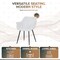 Leisuremod Markley Distressed Leather Ergonomic Dining Chair, Powder Coated Iron Legs EC26W - alternate 8