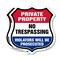 Signmission Private Property Shield Sign No Trespass, 6 inch X 6 inch, Plastic Sign, 2PK SHI-P-2PACK-6-453 - alternate 1