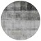 Homeroots 8' Round Gray Round Ombre Washable Non Skid Indoor Outdoor Area Rug 563642 - alternate 6