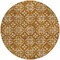 Homeroots 8' Copper And Beige Round Floral Washable Indoor Outdoor Area Rug 595981 - alternate 4