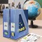 Acrimet Magazine File Holder Vertical Rack, Durable Plastic Desk Organizer, Clear Blue, 2PK 277.4 - alternate 6