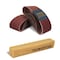 Powertec Sanding Belt Assortment, 3in W, 21in L, 3EA of 60/80/120/180/240/400 Grit & Abrasive Cleaning Stick 110437N - alternate 1